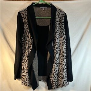 My Collection Woman’s Leopard Print Open Front Cardigan